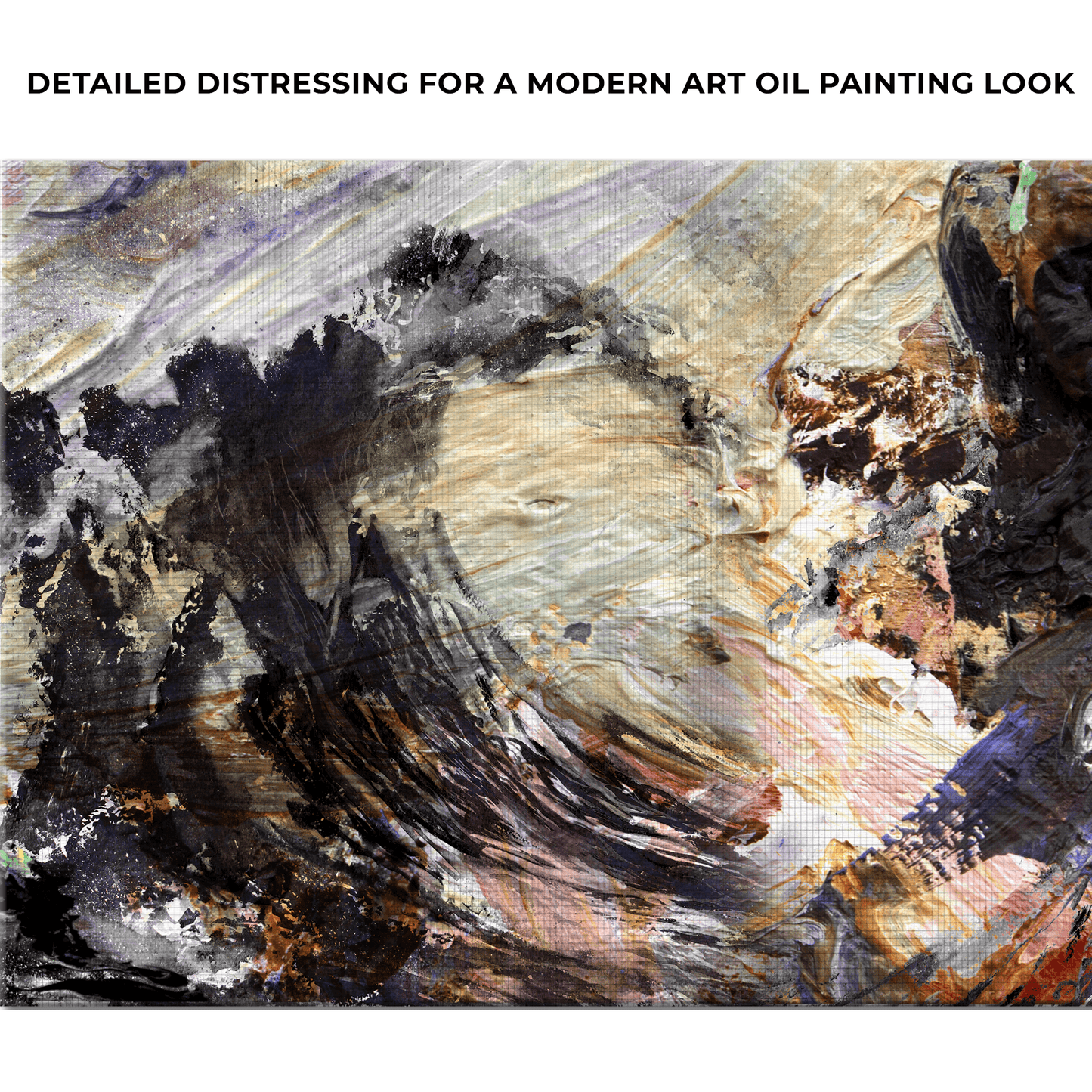 Waves Abstract Painting Canvas Wall Art - Tailored Canvases - Flyclothing LLC