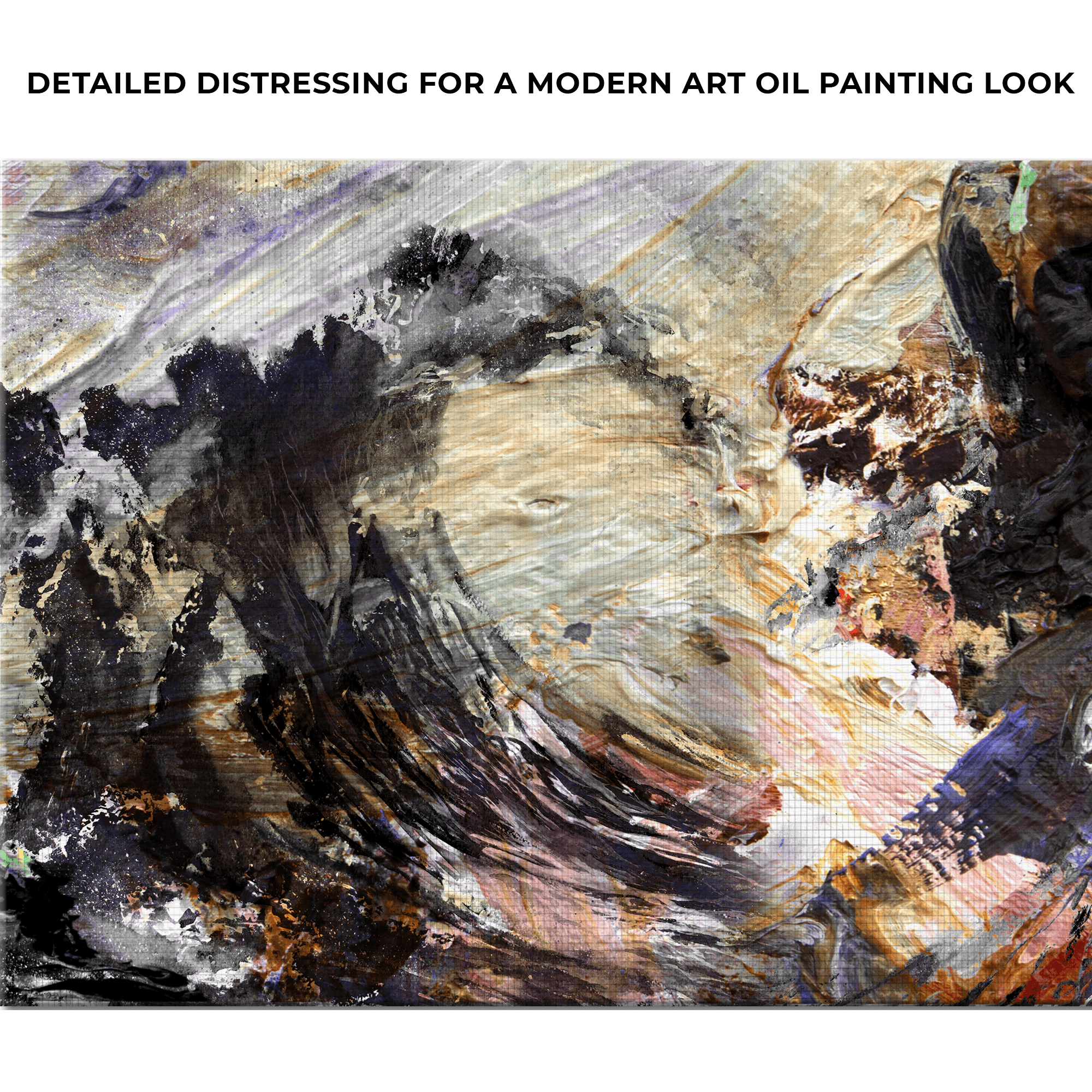 Waves Abstract Painting Canvas Wall Art - Tailored Canvases - Flyclothing LLC