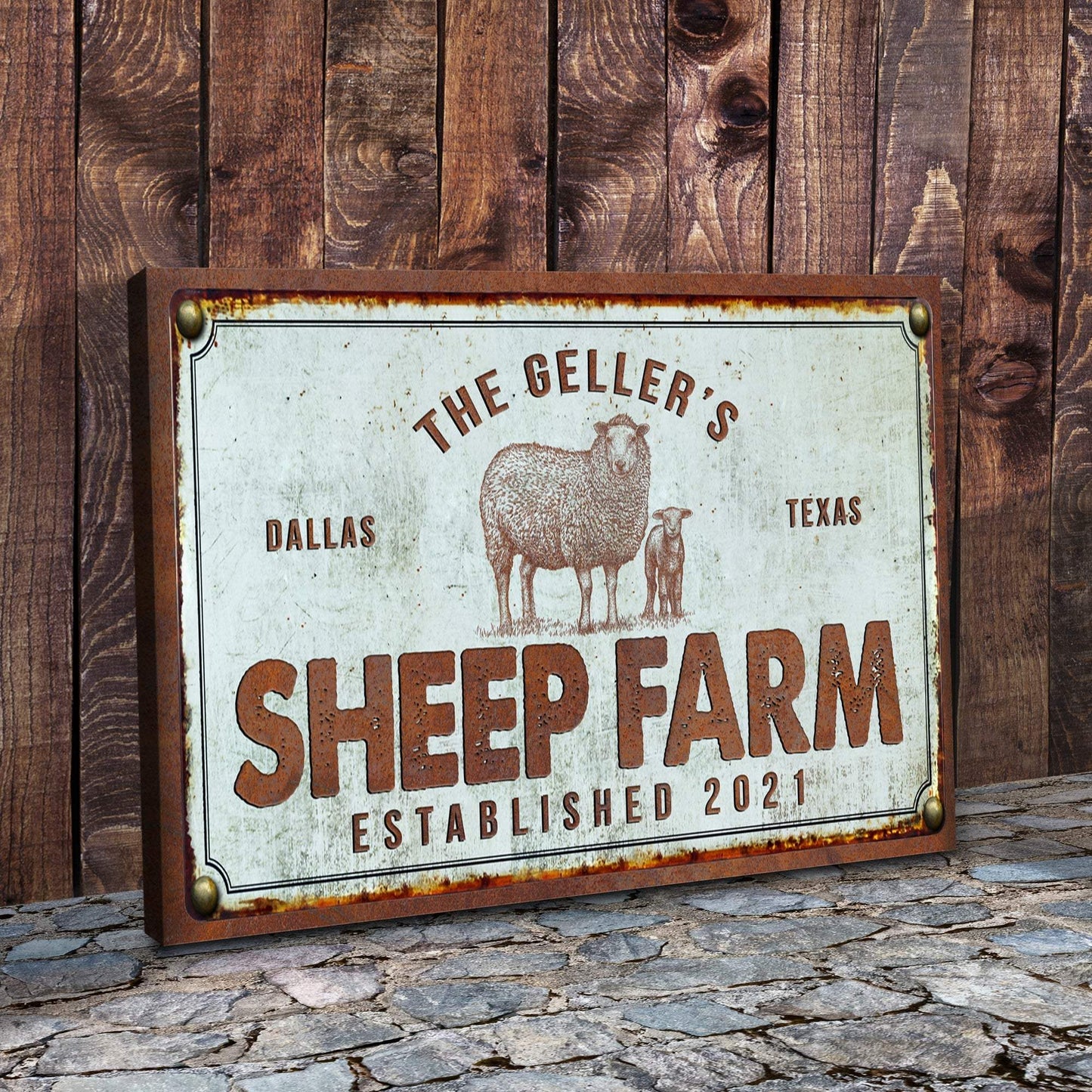 Sheep Farm Sign III - Tailored Canvases - Flyclothing LLC