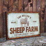 Sheep Farm Sign III - Tailored Canvases - Flyclothing LLC