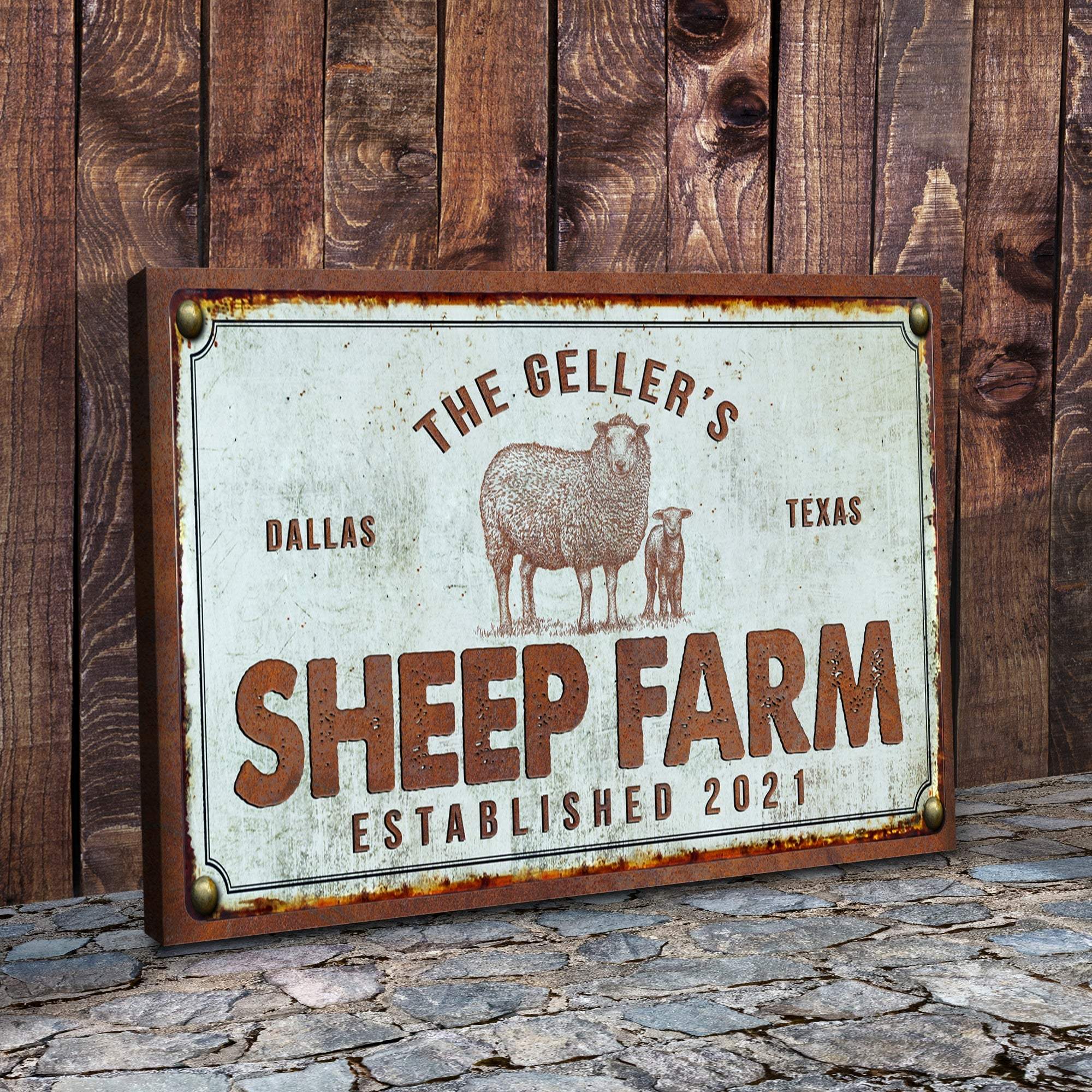 Sheep Farm Sign III - Tailored Canvases - Flyclothing LLC