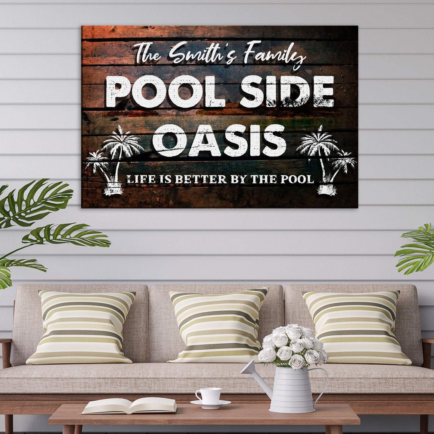 Poolside Oasis Sign - Tailored Canvases - Flyclothing LLC