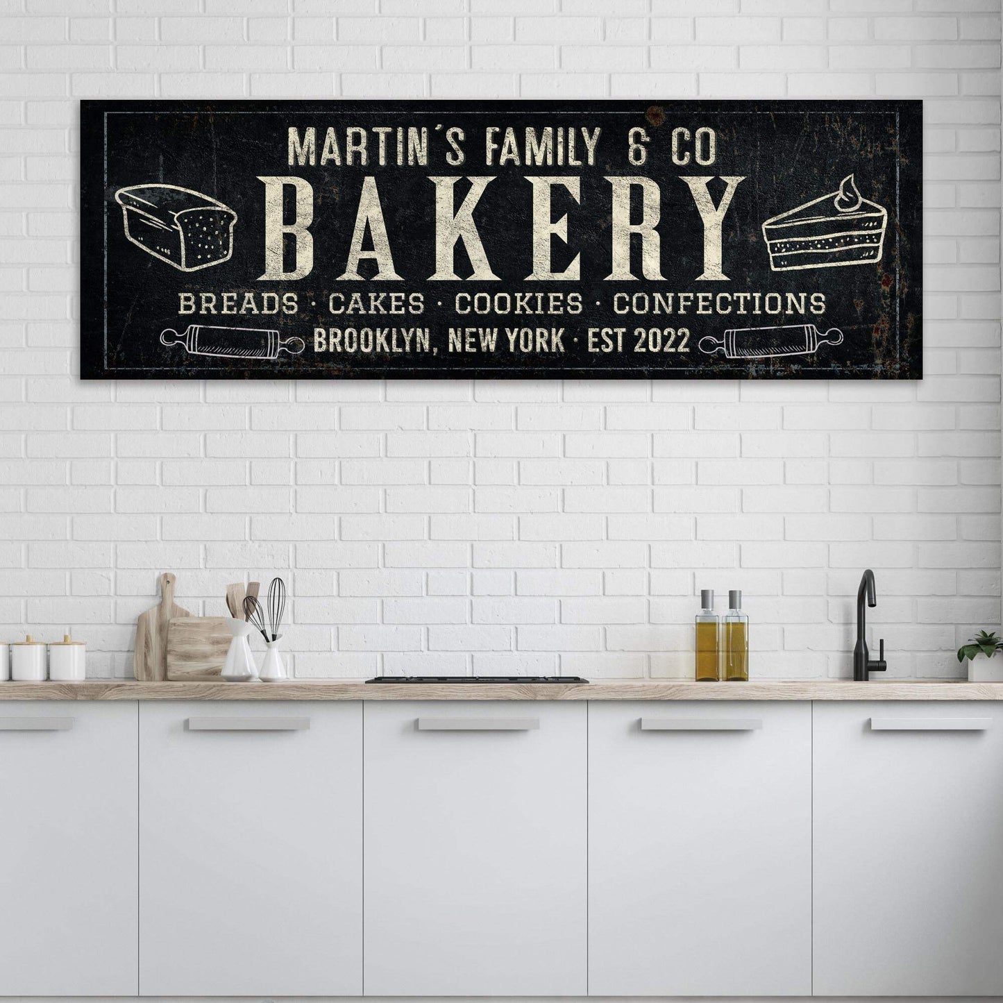 Breads, Cakes, Cookies, Confections Bakery Sign - Tailored Canvases - Flyclothing LLC