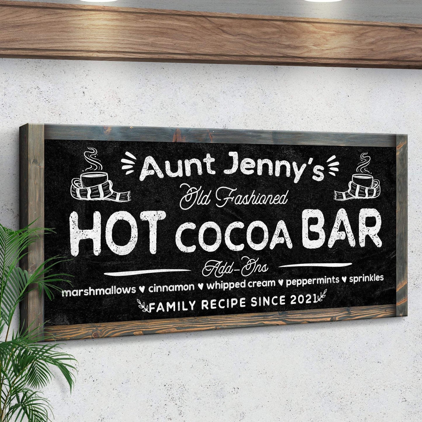Family Recipe Old Fashioned Hot Cocoa Sign II - Tailored Canvases - Flyclothing LLC