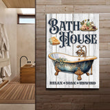 Relax Soak Unwind Bath House Sign - Tailored Canvases - Flyclothing LLC