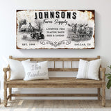 Family Farm Supply Sign - Tailored Canvases - Flyclothing LLC