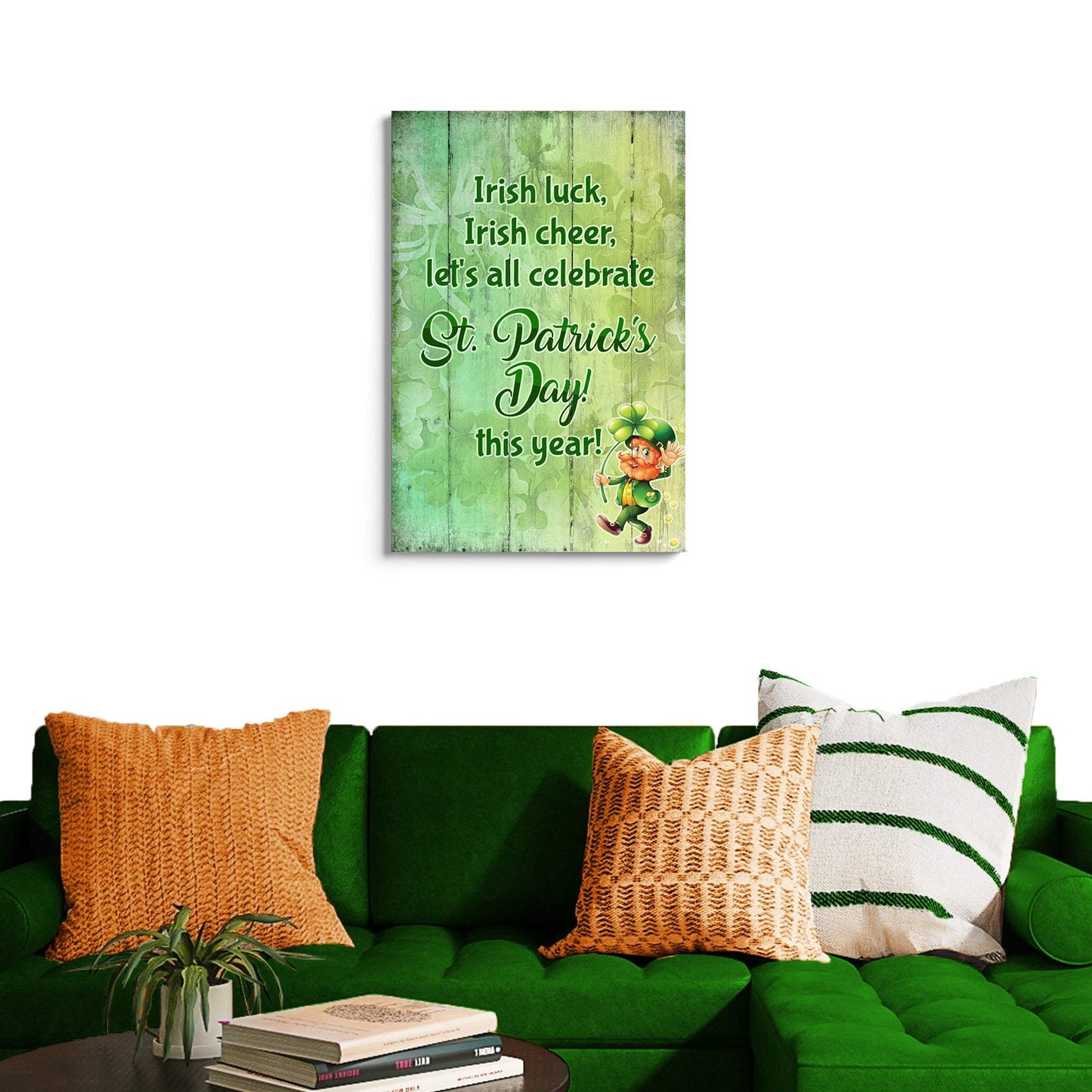 Irish Luck, Irish Cheer, Let's All Celebrate St. Patrick's Day This Year Sign - Tailored Canvases - Flyclothing LLC
