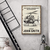 Helicopter Pilot Name Sign - Tailored Canvases - Flyclothing LLC