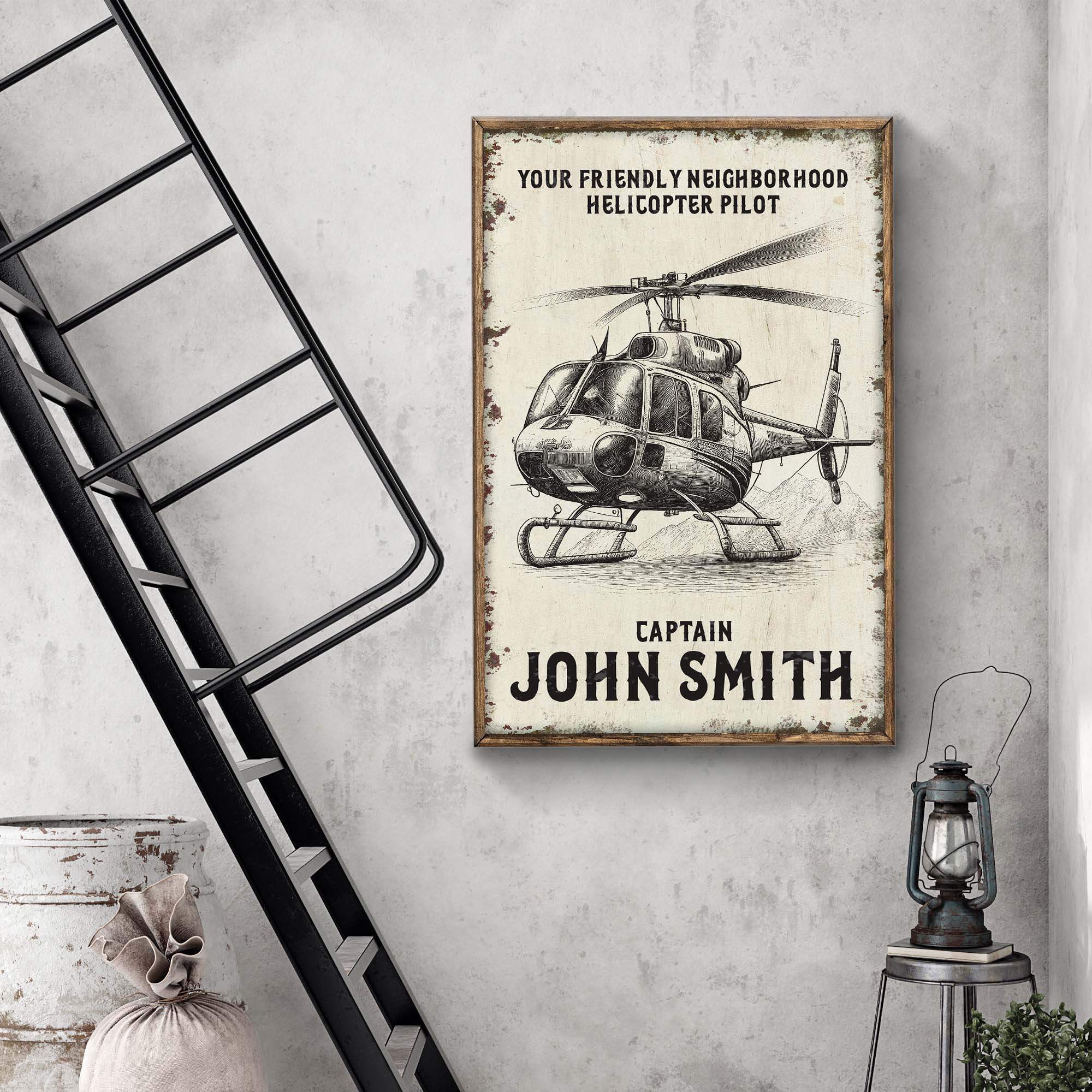Helicopter Pilot Name Sign - Tailored Canvases - Flyclothing LLC