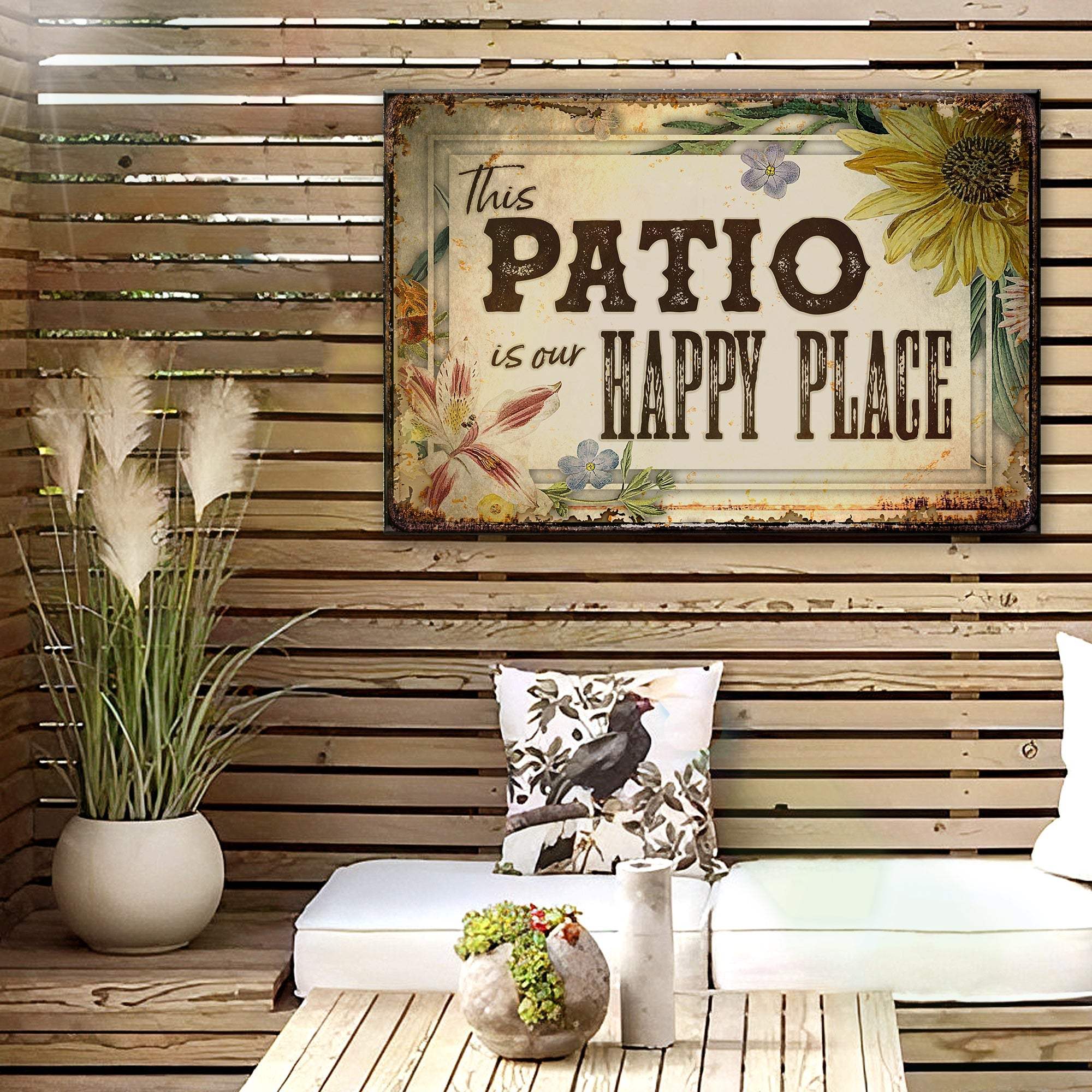 This Patio Is Our Happy Place Sign - Tailored Canvases - Flyclothing LLC