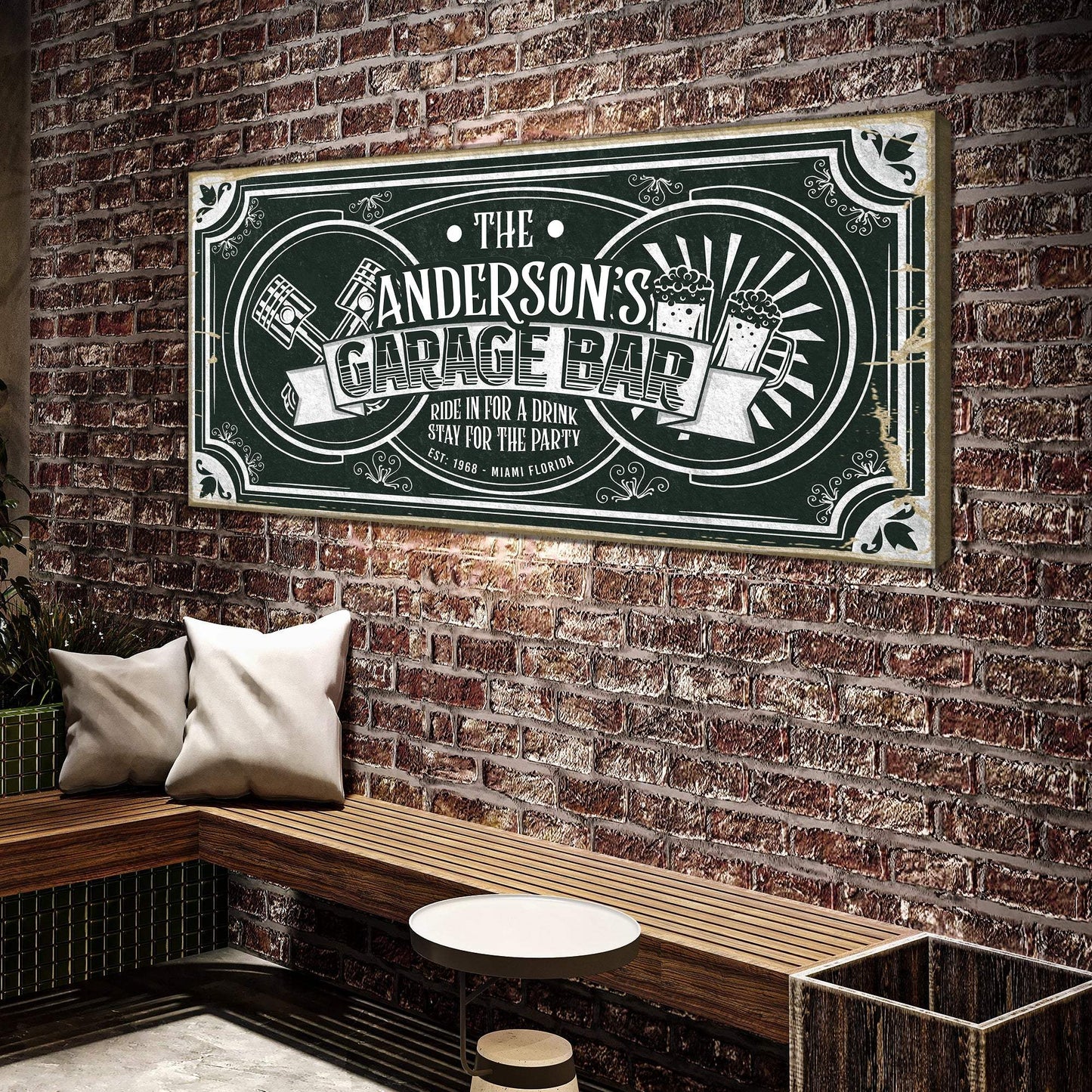 Garage Bar Victorian Vintage Sign - Tailored Canvases - Flyclothing LLC