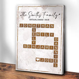 Scrabble Family Names Sign - Tailored Canvases - Flyclothing LLC