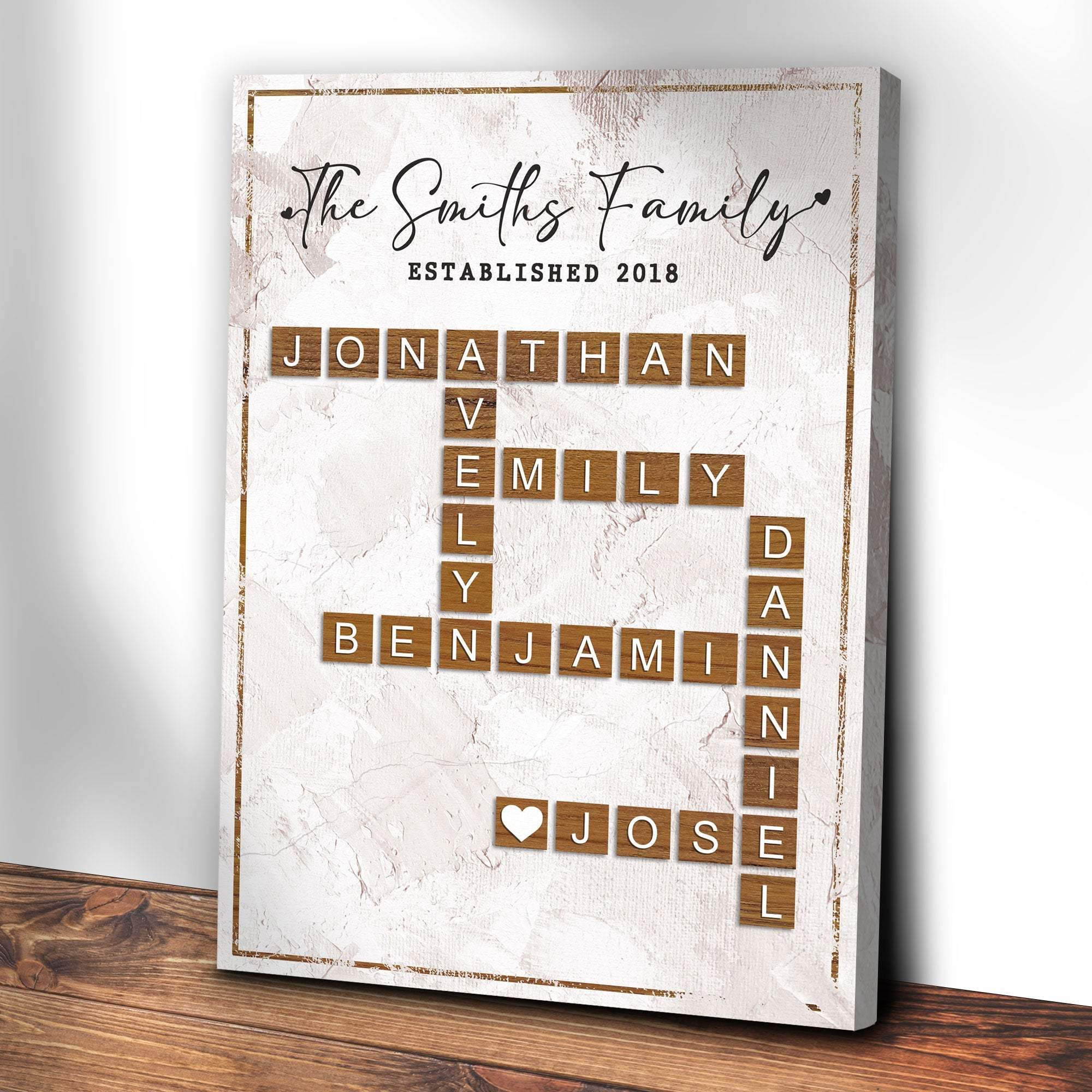 Scrabble Family Names Sign - Tailored Canvases - Flyclothing LLC