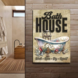 Wash Rinse Dry Repeat Bath House Sign - Tailored Canvases - Flyclothing LLC