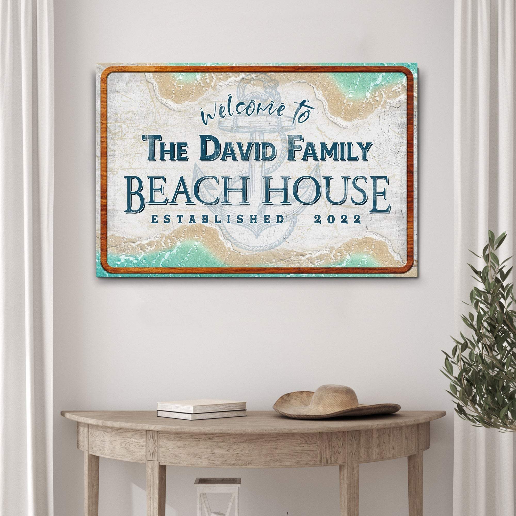 Welcome To Family Beach House Sign II - Tailored Canvases - Flyclothing LLC