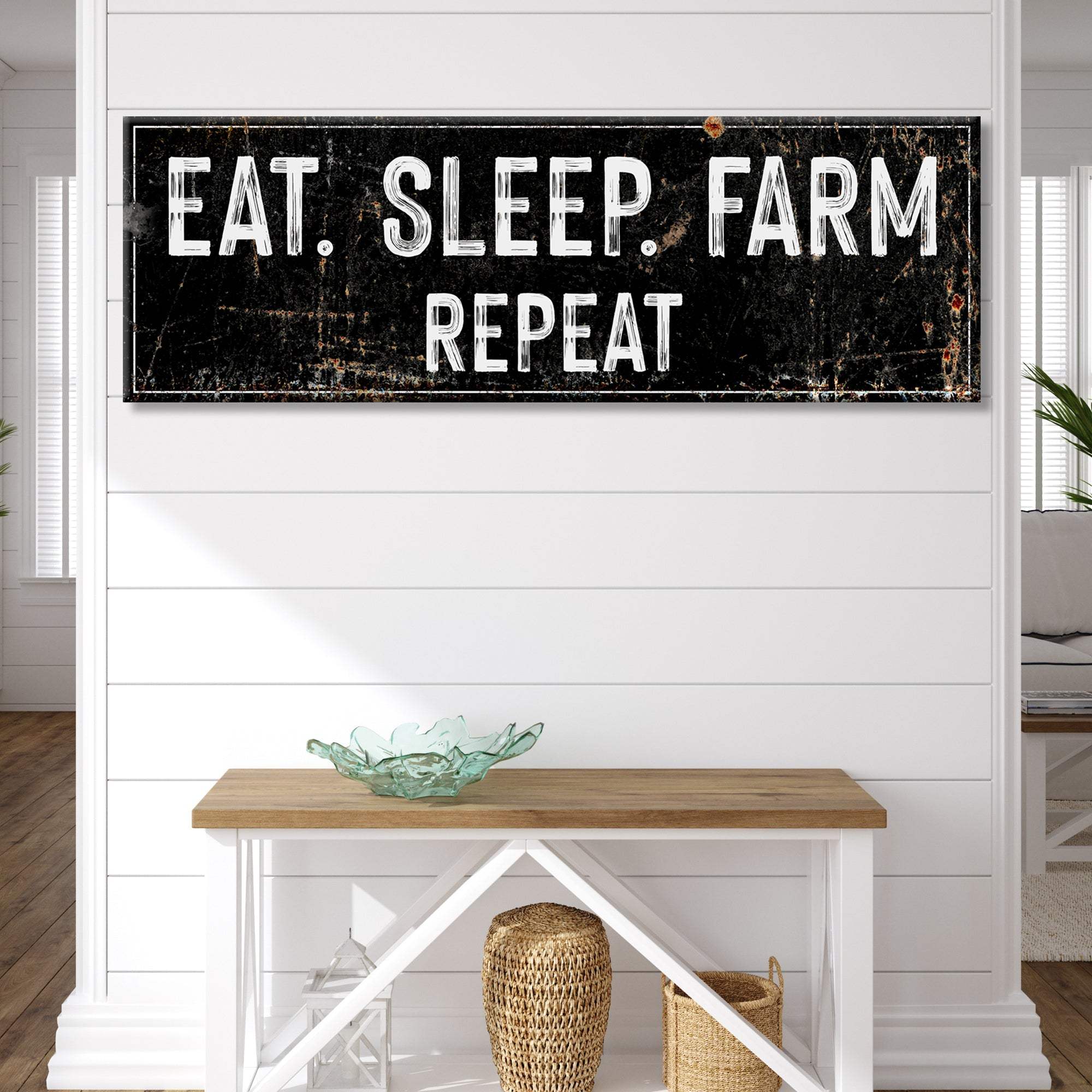 Eat Sleep Farm Repeat Sign - Tailored Canvases - Flyclothing LLC
