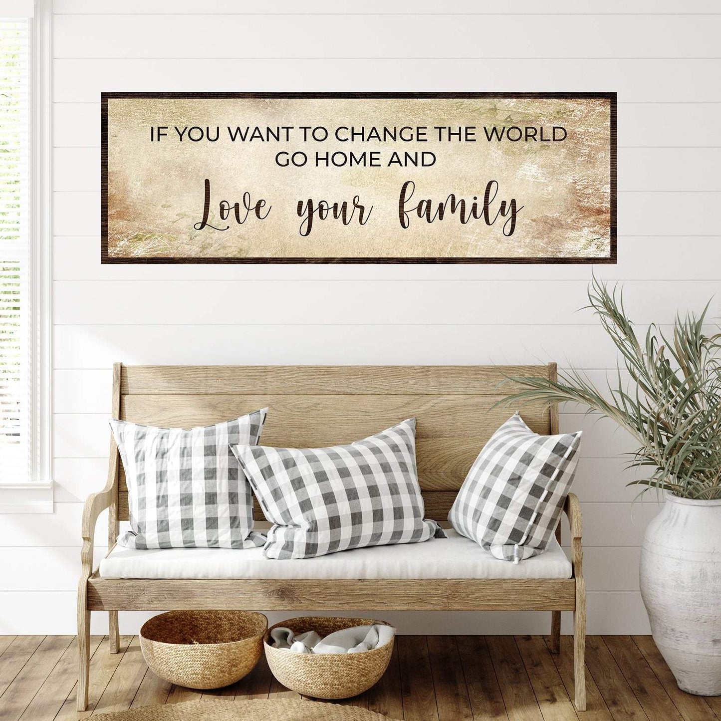Go Home And Love Your Family Sign III - Tailored Canvases - Flyclothing LLC