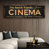 Family Home Cinema Sign - Tailored Canvases - Flyclothing LLC