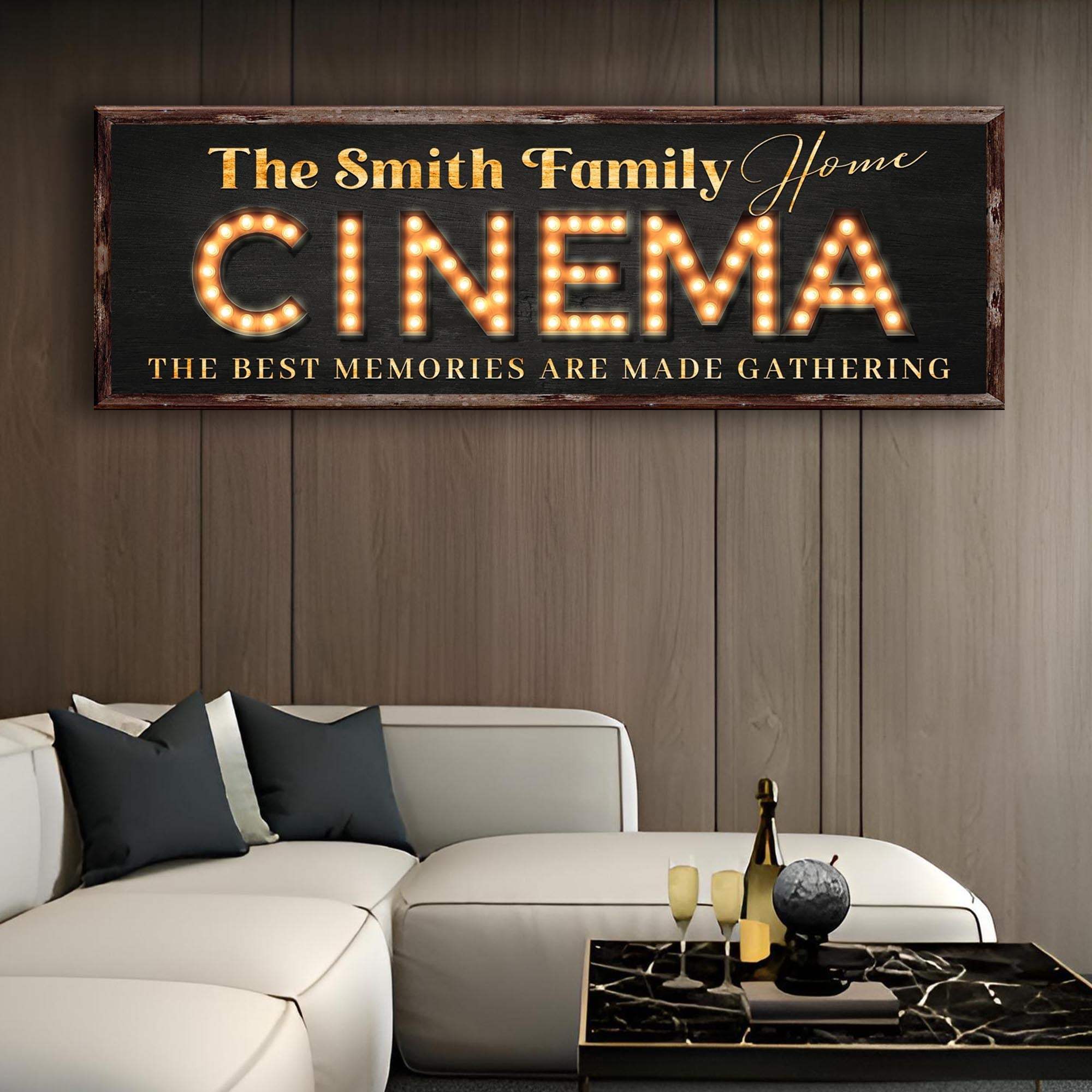 Family Home Cinema Sign - Tailored Canvases - Flyclothing LLC