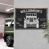 Family Garage Jeep Sign - Tailored Canvases - Flyclothing LLC