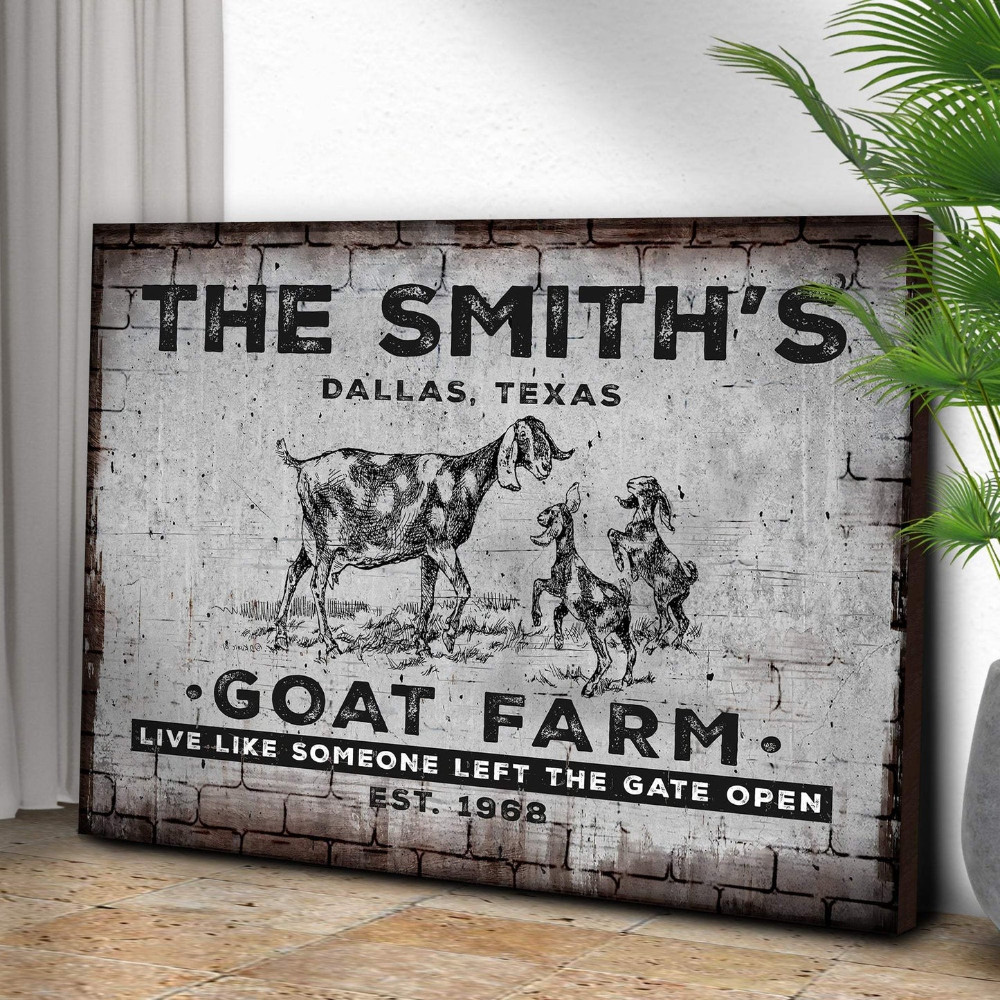 Goat Farm Sign II - Tailored Canvases - Flyclothing LLC