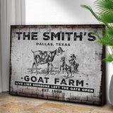 Goat Farm Sign II - Tailored Canvases - Flyclothing LLC