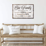 Family Is A Circle Of Strength And Love Sign II - Tailored Canvases - Flyclothing LLC