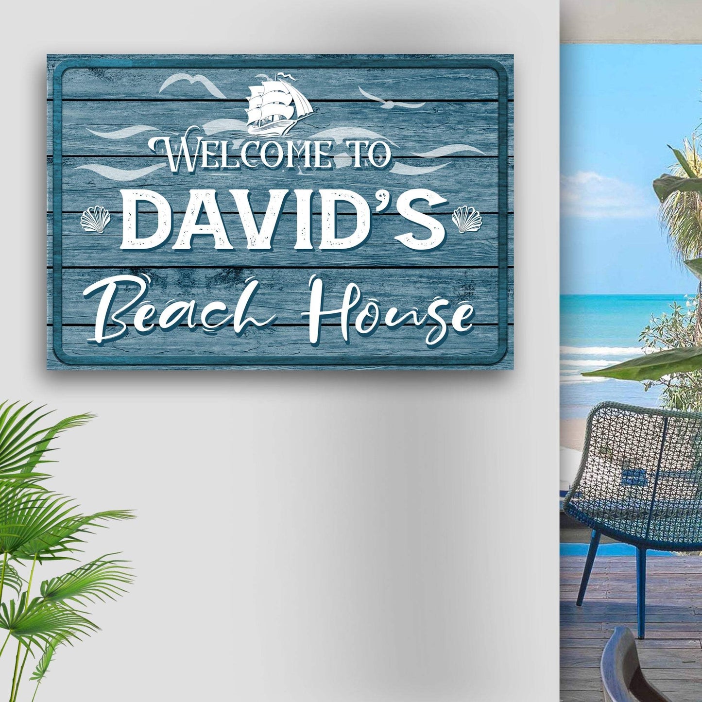 Beach House Welcome Sign - Tailored Canvases - Flyclothing LLC