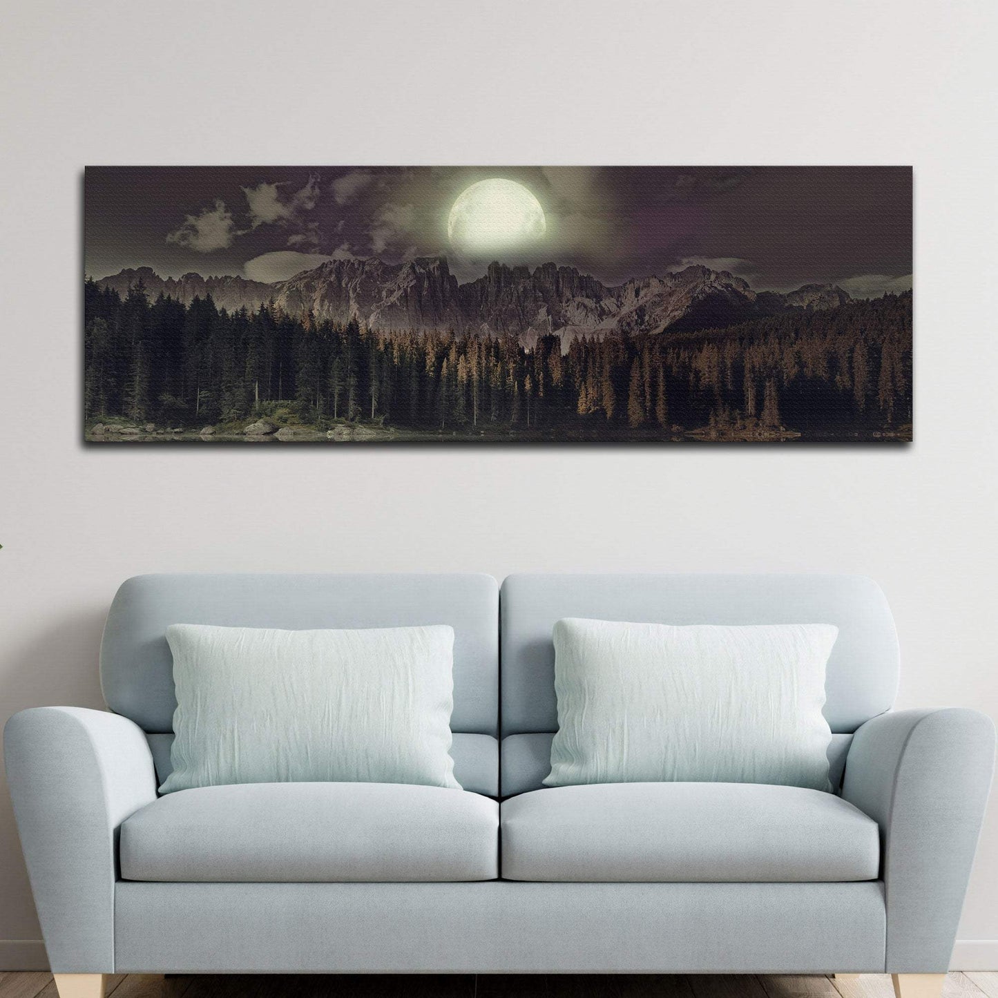 Full Moon Setting Canvas Wall Art - Tailored Canvases - Flyclothing LLC