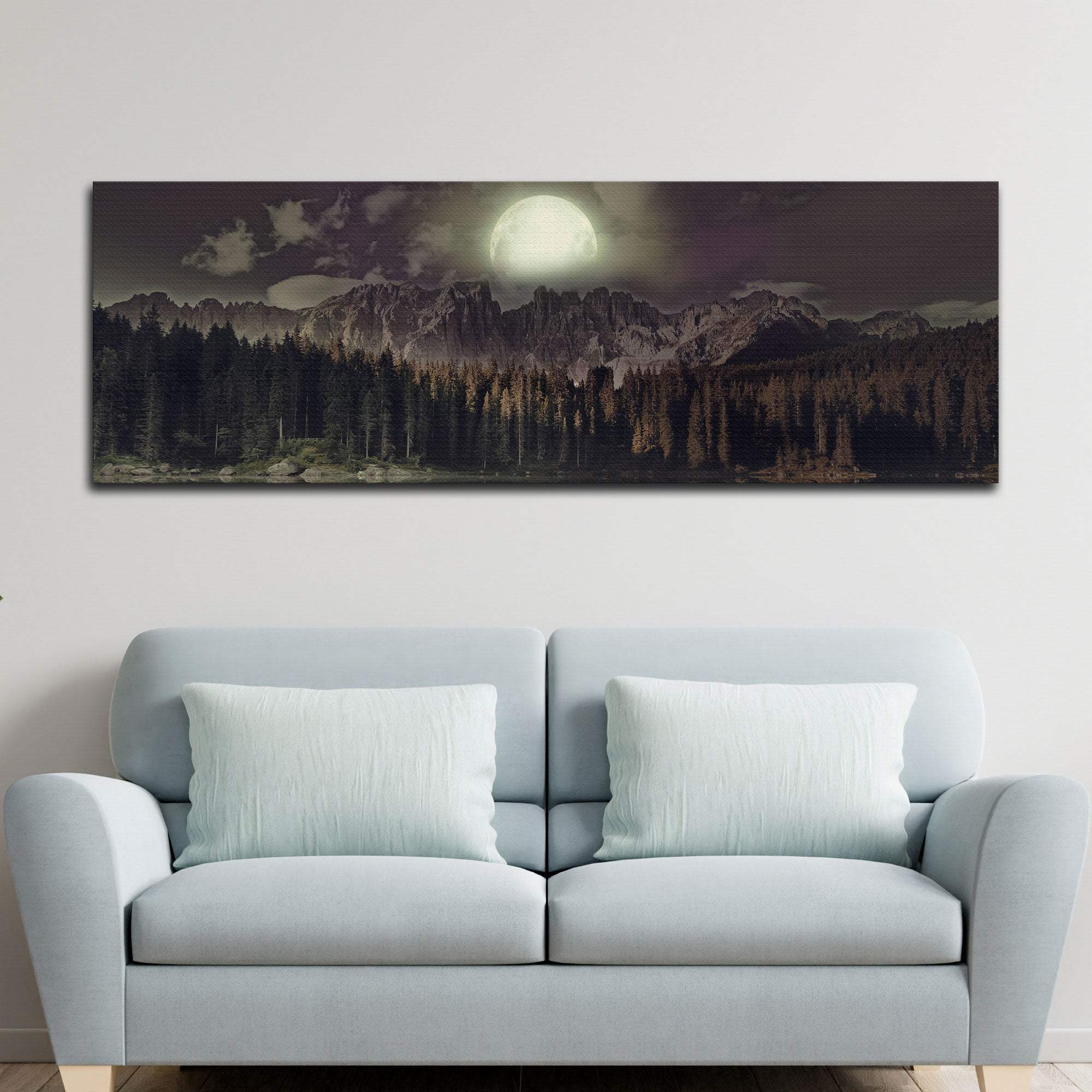 Full Moon Setting Canvas Wall Art - Tailored Canvases - Flyclothing LLC