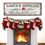 Santa's Official Nice List Sign - Tailored Canvases - Flyclothing LLC