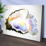 Oyster Watercolor Canvas Wall Art - Tailored Canvases - Flyclothing LLC
