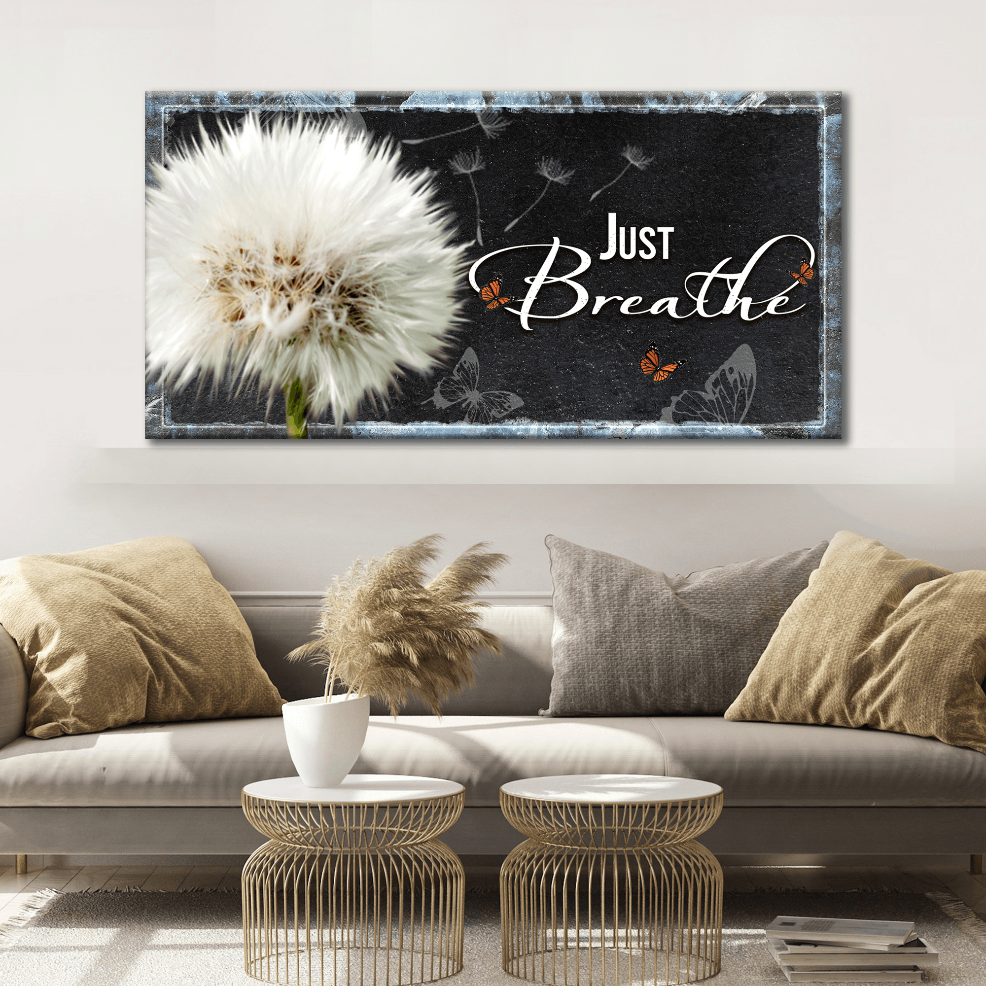 Just Breathe Sign - Tailored Canvases - Flyclothing LLC