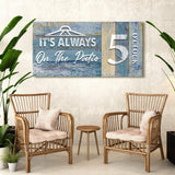 It's Always 5 O'Clock On The Patio Sign II - Tailored Canvases - Flyclothing LLC