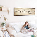 1 Samuel 1:27 - For This Child We Have Prayed Sign III - Tailored Canvases - Flyclothing LLC