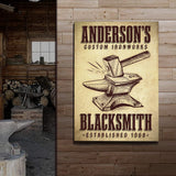 Custom Ironworks Blacksmith Sign - Tailored Canvases - Flyclothing LLC
