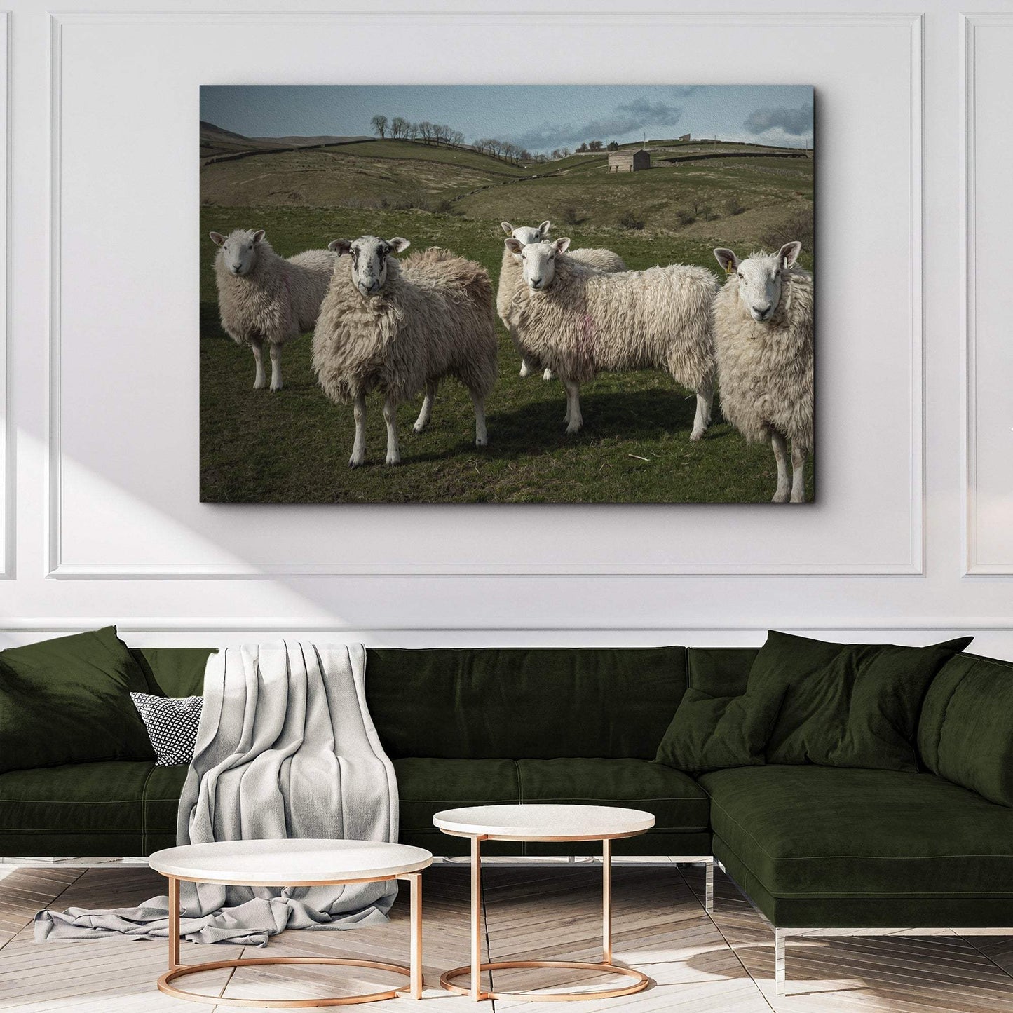 Flock Of Sheep Canvas Wall Art - Tailored Canvases - Flyclothing LLC