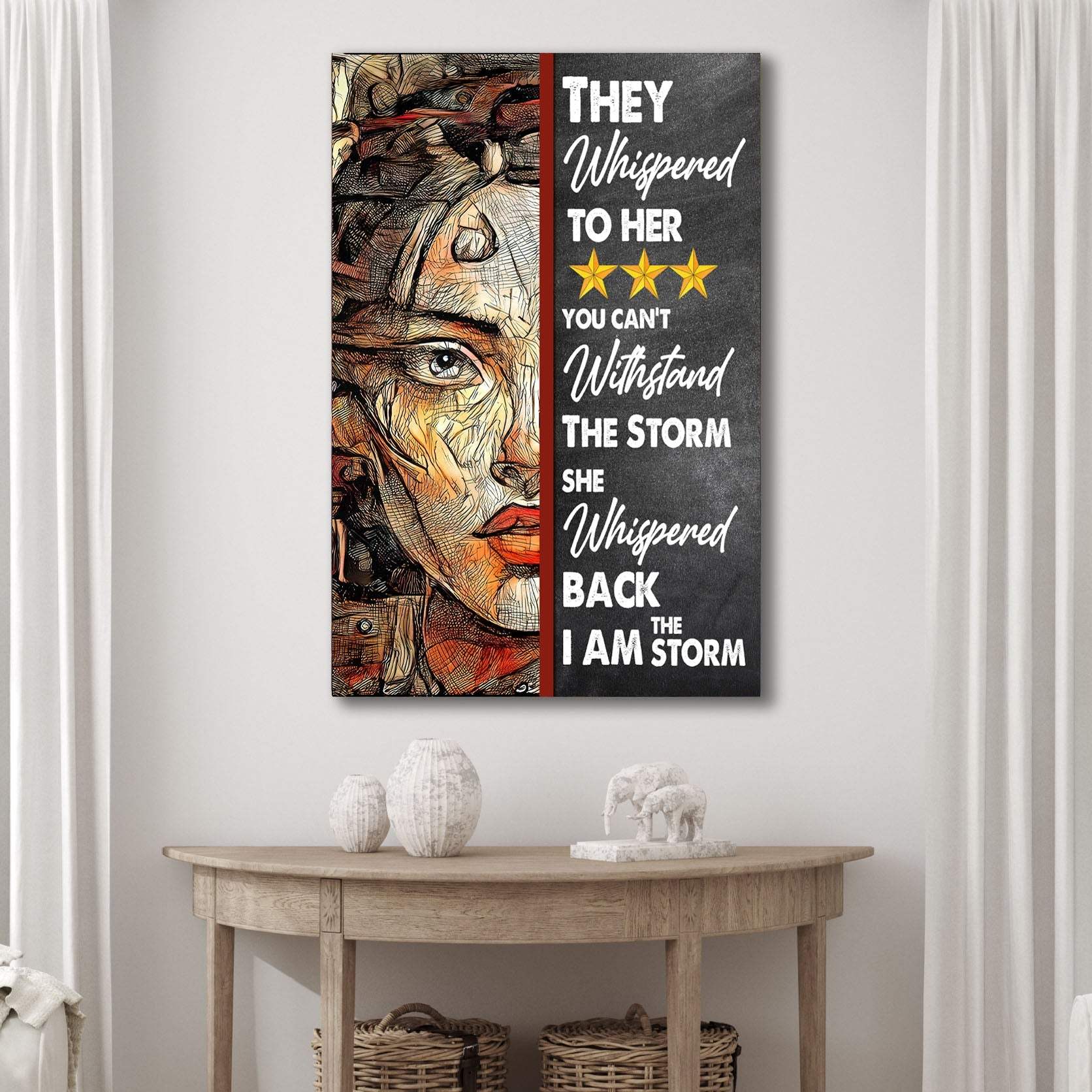 I Am The Storm Sign IV - Tailored Canvases - Flyclothing LLC