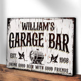 Garage Bar Rustic Wood Sign - Tailored Canvases - Flyclothing LLC