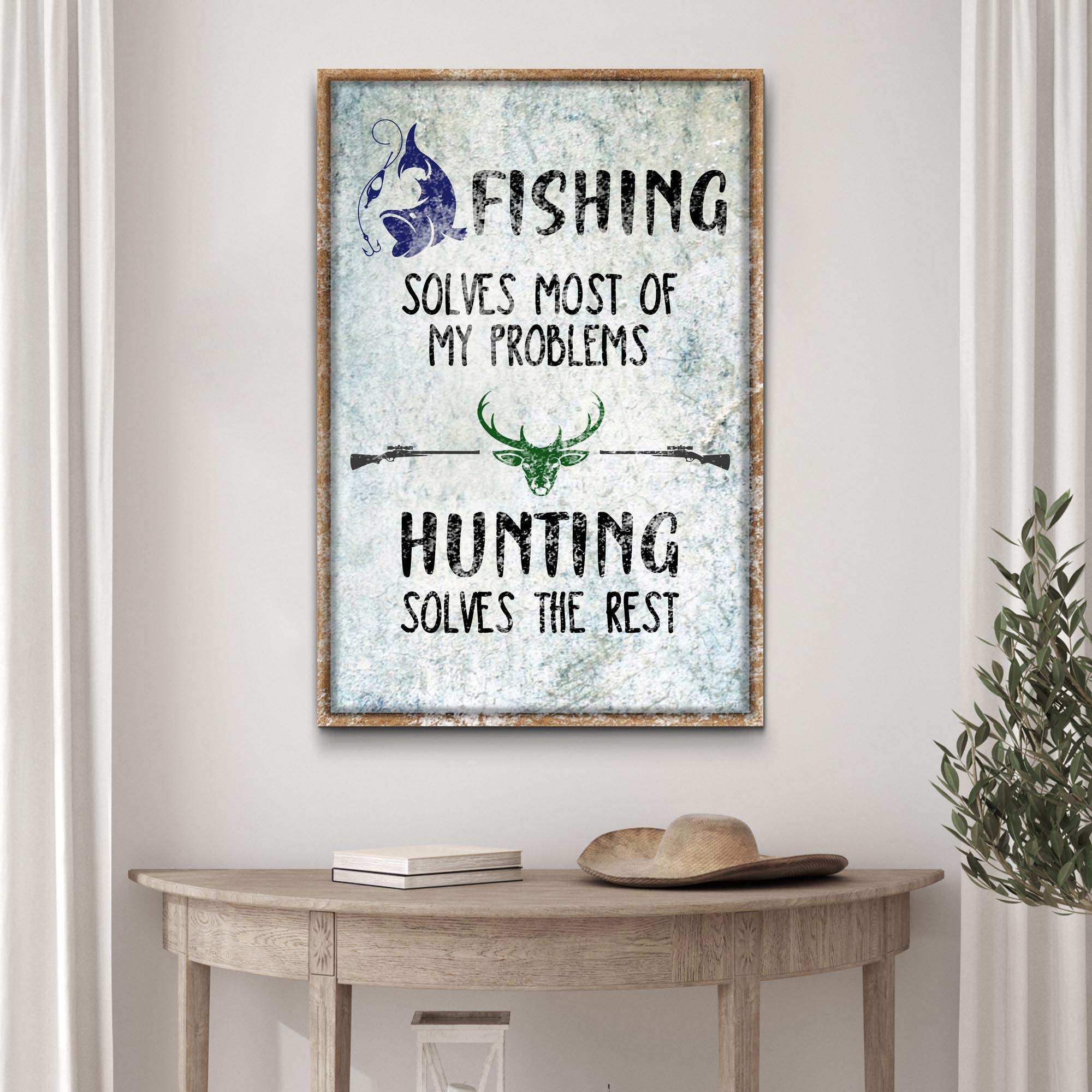 Fishing And Hunting Sign - Tailored Canvases - Flyclothing LLC
