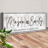 Last Name Wedding Gift Sign - Tailored Canvases - Flyclothing LLC