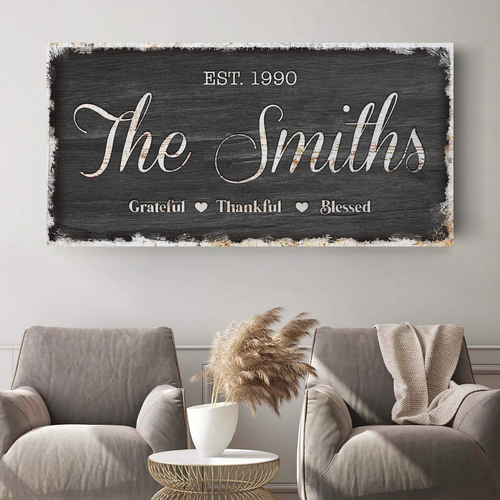Thanksgiving Family Sign - Tailored Canvases - Flyclothing LLC