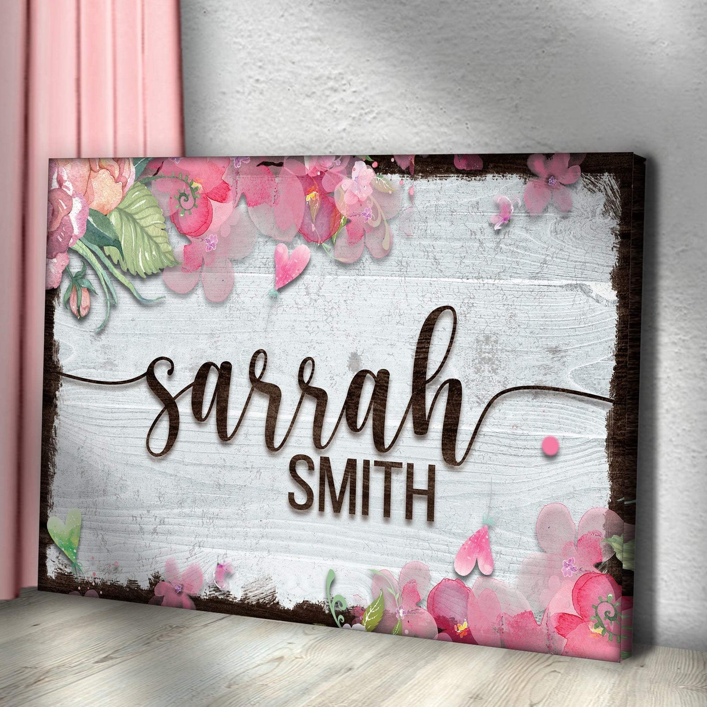 Floral Kids Room Sign - Tailored Canvases - Flyclothing LLC