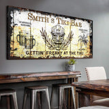 Personalized Tiki Bar Sign: Custom Bar Signs for Home Bar – Ideal For Your Basement Bar Or Man Cave Decor - Tailored Canvases - Flyclothing LLC