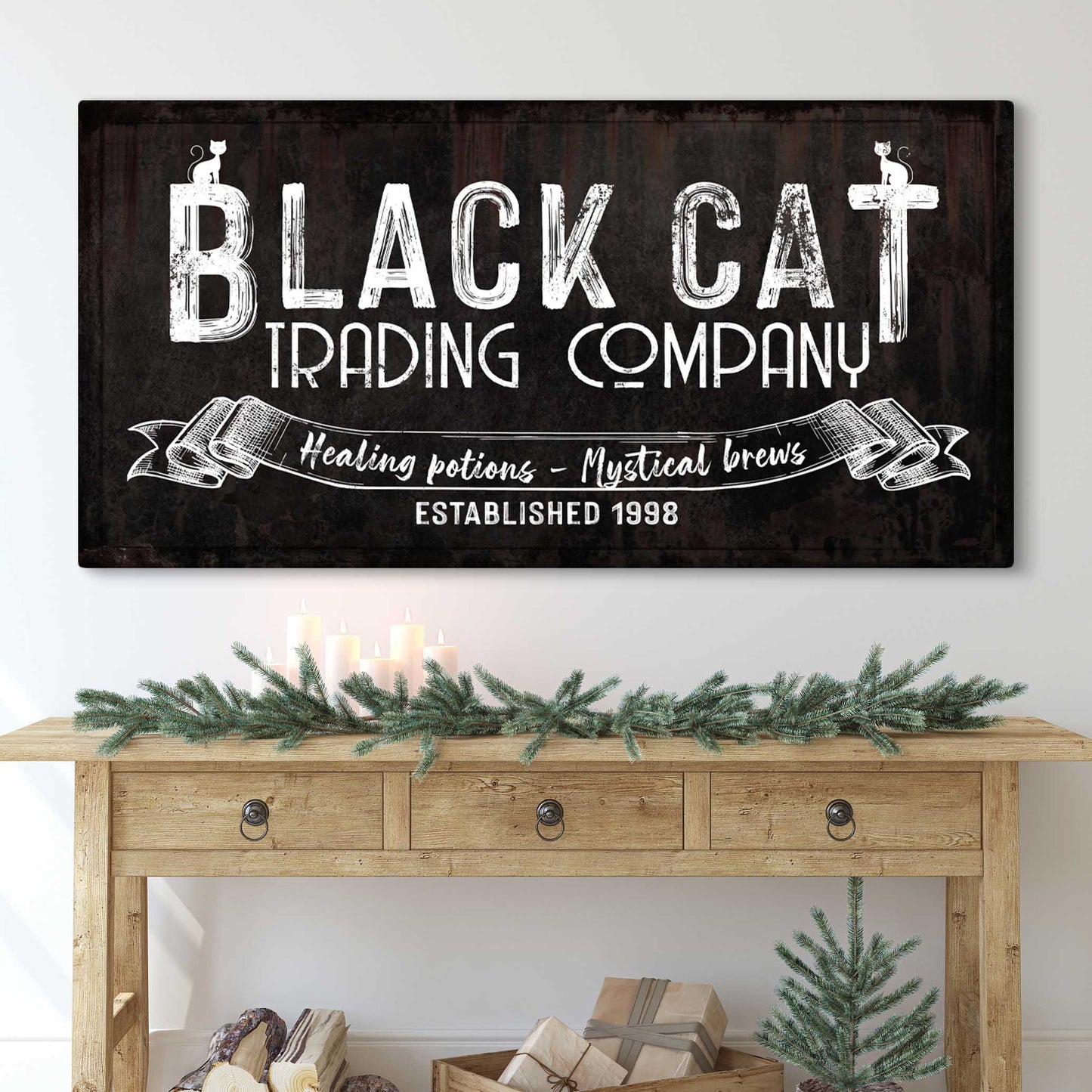 Black Cat Trading Company Sign - Tailored Canvases - Flyclothing LLC