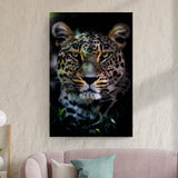 Sneaky Jungle Leopard Portrait Canvas Wall Art - Tailored Canvases - Flyclothing LLC