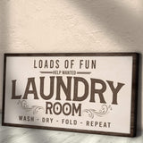 Loads Of Fun Help Wanted Laundry Room Sign - Tailored Canvases - Flyclothing LLC