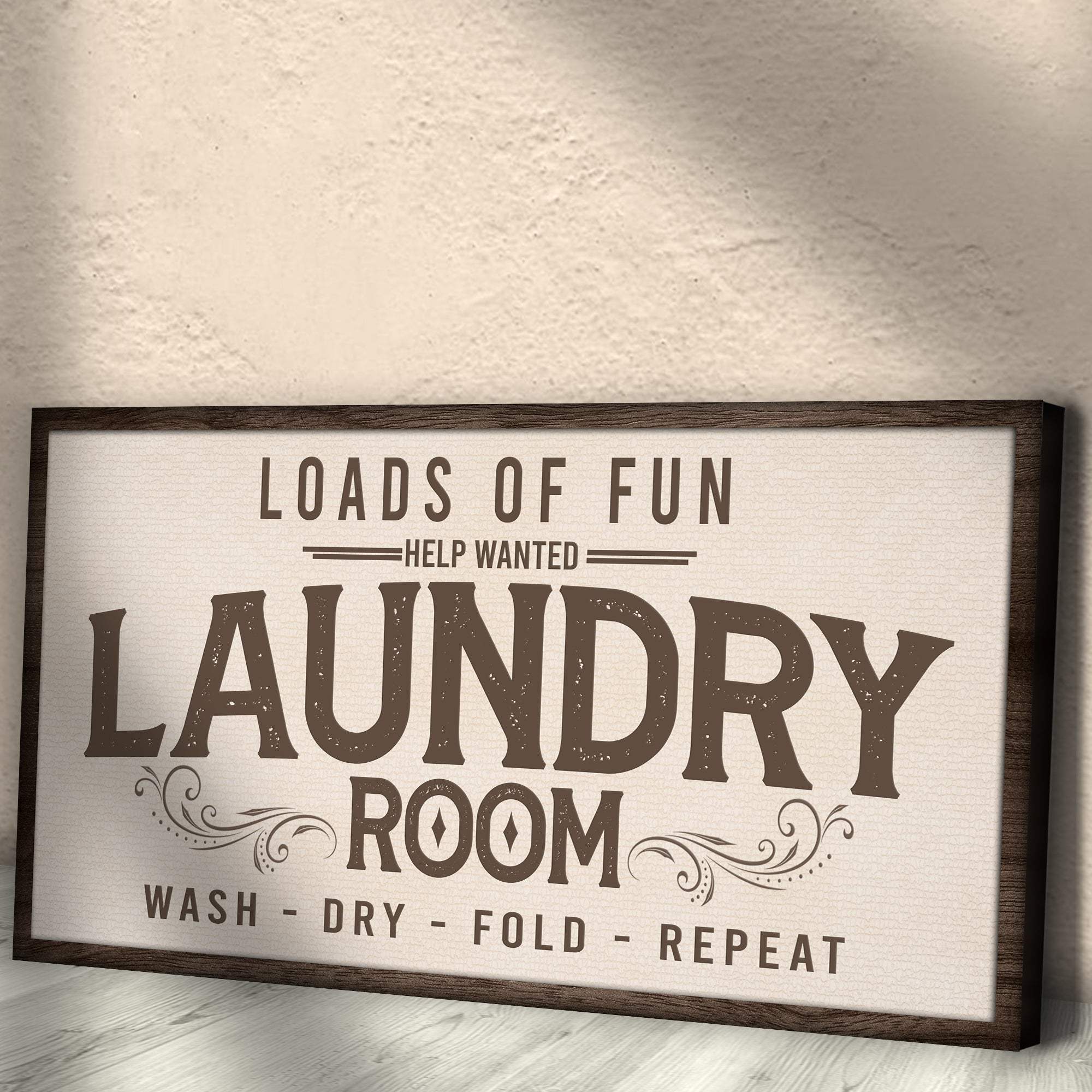 Loads Of Fun Help Wanted Laundry Room Sign - Tailored Canvases - Flyclothing LLC