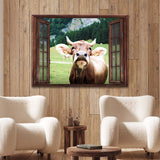 Cattle On Window Canvas Wall Art - Tailored Canvases - Flyclothing LLC