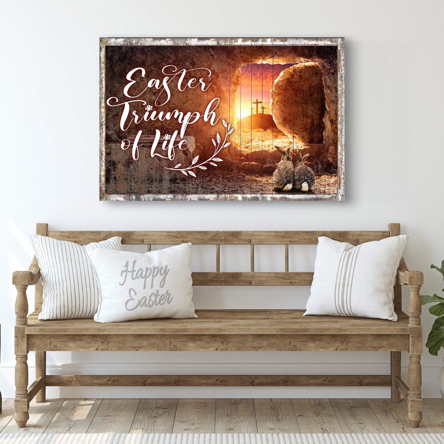 Easter Triumph Of Life Sign - Tailored Canvases - Flyclothing LLC